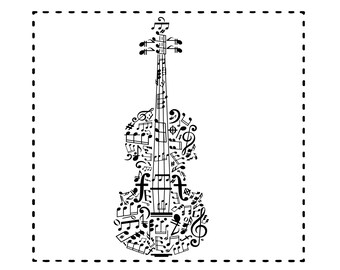 Guitar Silhouette | Gutiar Cut Files | Guitar Svg Bundle | Svg | Sticker | Digital Download | Svg Files For Cricut | Printable | Clipart |