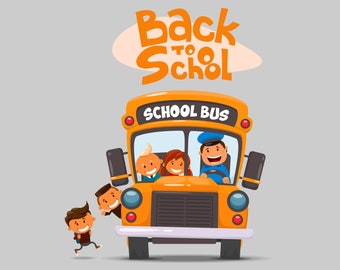 School Bus Svg | Back To School Svg | Laser Cutting | Layered Files | Svg File | Sticker | Digital Download | Svg Files For Cricut | Decal |