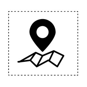 Ort Icon SVG | Laserschneiden | Dateien für CNC | Überlagerte Dateien | Cricut | Aufkleber | Silhouette | Druckbar | Aufkleber | Vektor |