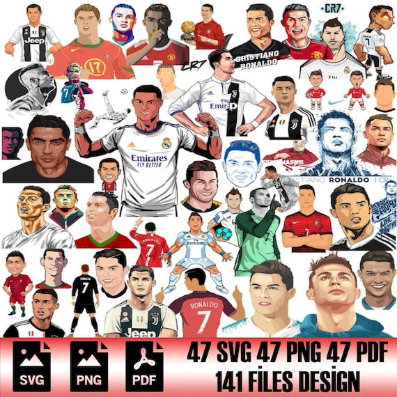 Cristiano Ronaldo Svg | Cr7 Png | Laser Cutting | Layered Files | Svg File | Sticker | Digital Download | Svg Files For Cricut | Decal |