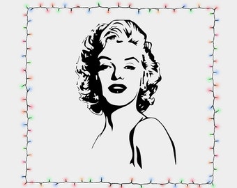 Marilyn Monroe Svg | Laser Cutting | Files For Cnc | Layered Files | Svg Cricut | Sticker | Silhouette | Printable | Decal | Vector |