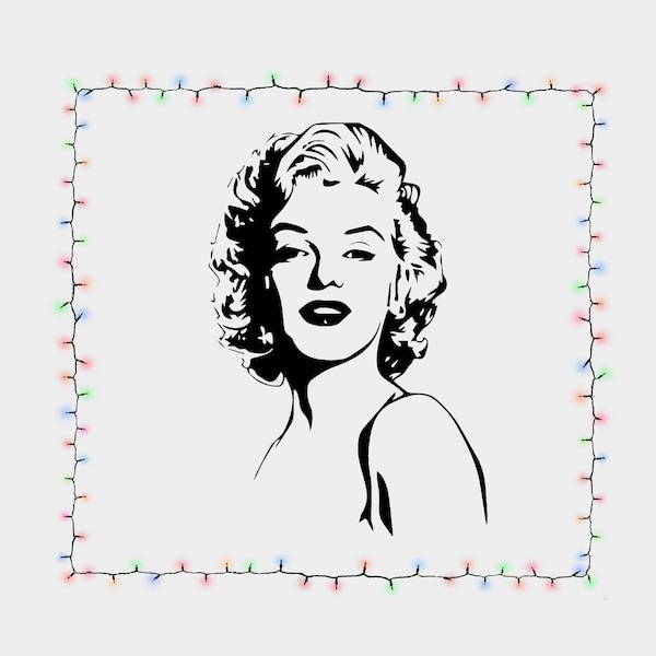 Marilyn Monroe Svg | Laser Cutting | Files For Cnc | Layered Files | Svg Cricut | Sticker | Silhouette | Printable | Decal | Vector |