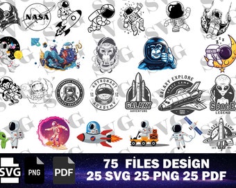 Astronaut Svg | Space Svg | Astronaut Drawings  | Svg Files For Cricut | Astronaut Logo |  Space Silhouette Bundle | Astronaut Ornament |