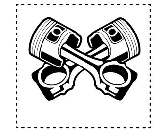 Piston Svg | Laser Cutting | Files For Cnc | Layered Files | Svg Cricut | Sticker | Silhouette | Printable | Decal | Vector |