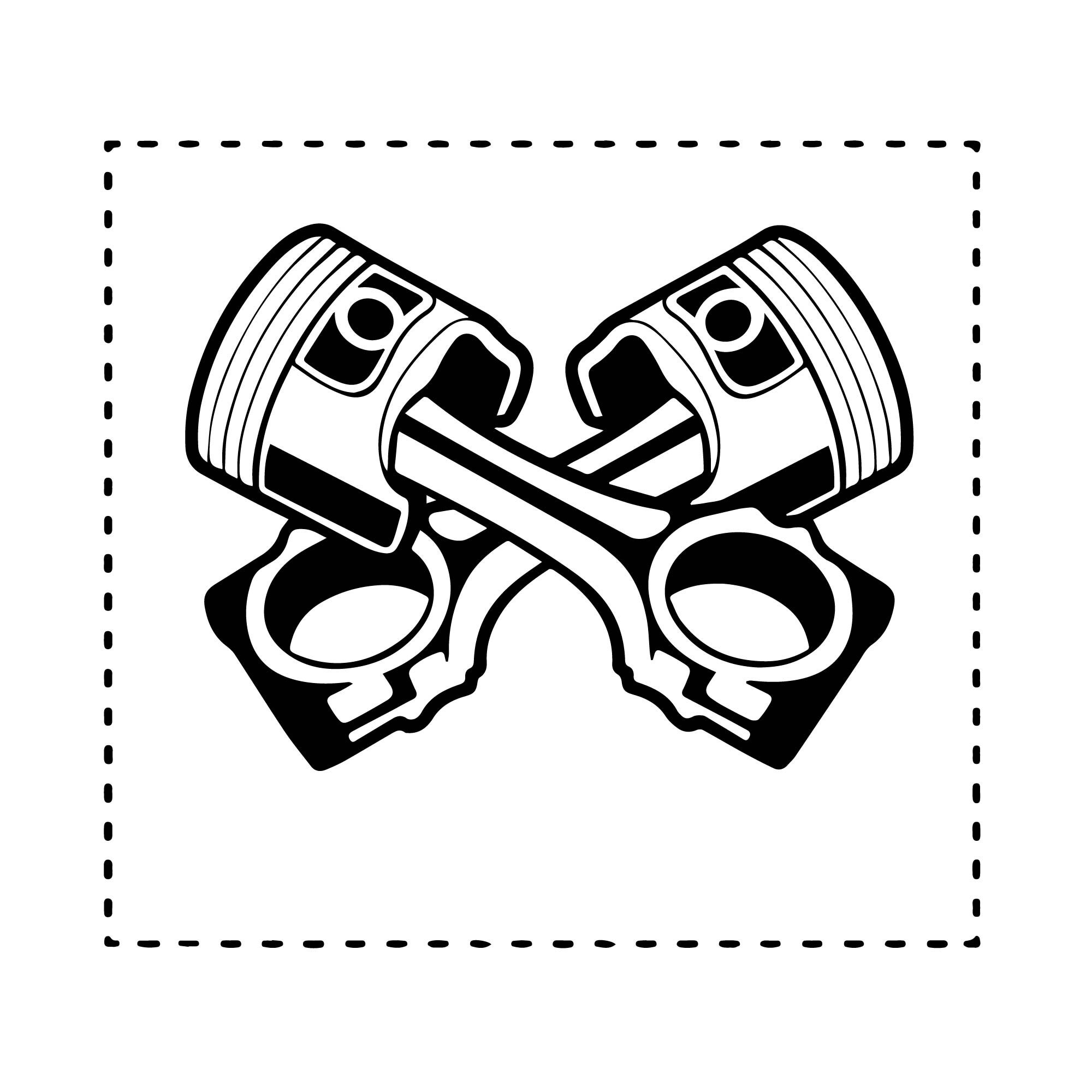 Piston Svg Laser Cutting Files for Cnc Layered Files Svg Cricut Sticker Silhouette Printable