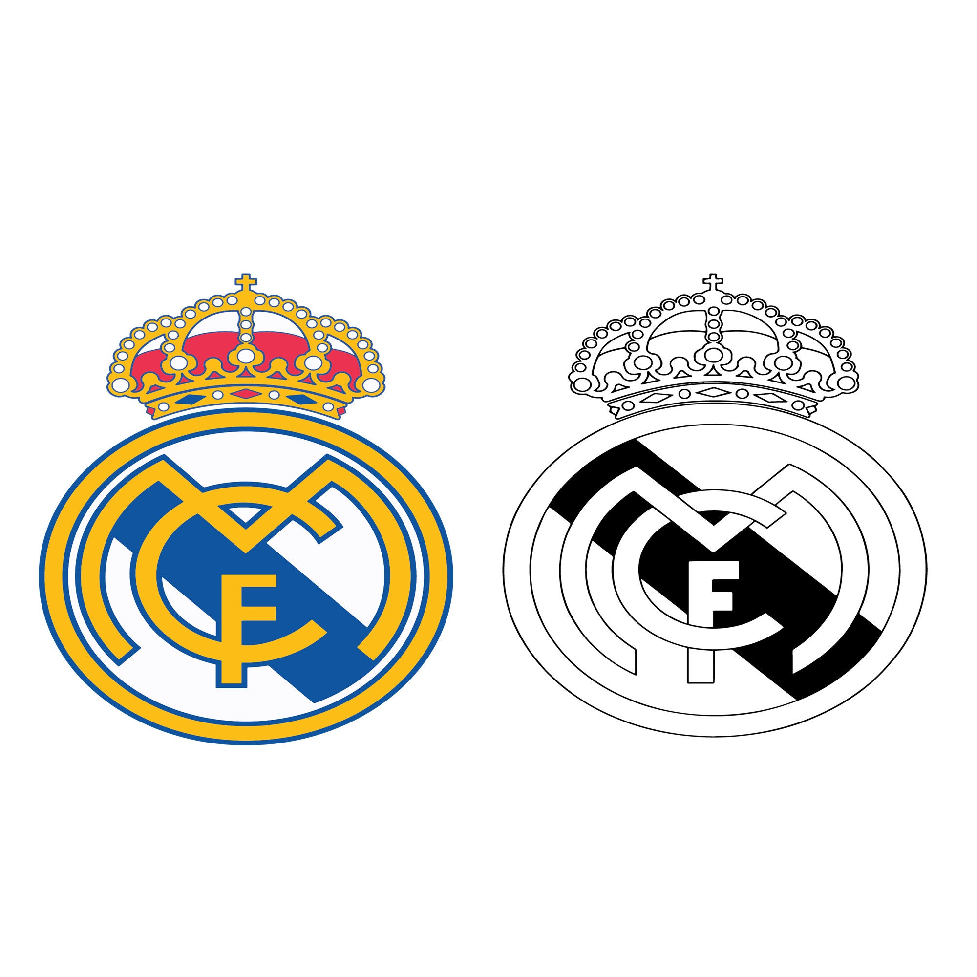 🥇 Vinilos y pegatinas de fútbol escudo real madrid 🥇