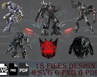 Transformers Decepticons | Transformers Svg | Transformers Ornament | Transformers Bundle | Transformers Clipart | Transformers Logo |