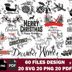 面白いクリスマス SVG | スノーフレーク SVG | クリスマス SVG | サンタ SVG | メリークリスマス SVG | クリスマスオーナメント SVG | Cricut | トナカイ SVG |