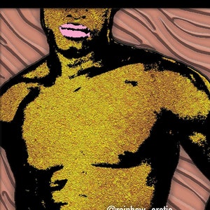 Framed and Fabulous: Bold Torso Art in Glam Textures, Framed Artwork