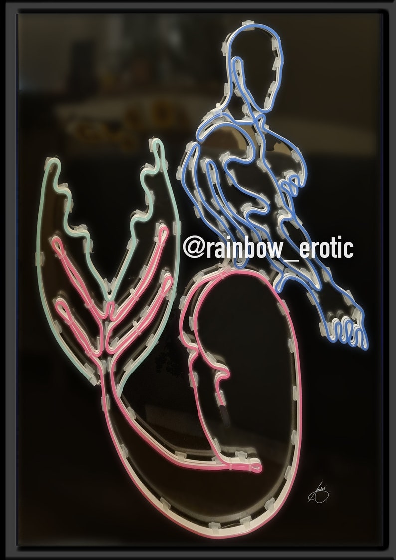 Erotic Merman Neon Sign: Gay LED Wall Art - Etsy