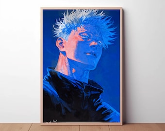 SATORU GOJO Limited Edition Poster | FanArt | Original Artwork | JJK Gift idea | Museum Quality artwork | Jujutsu Kaisen |