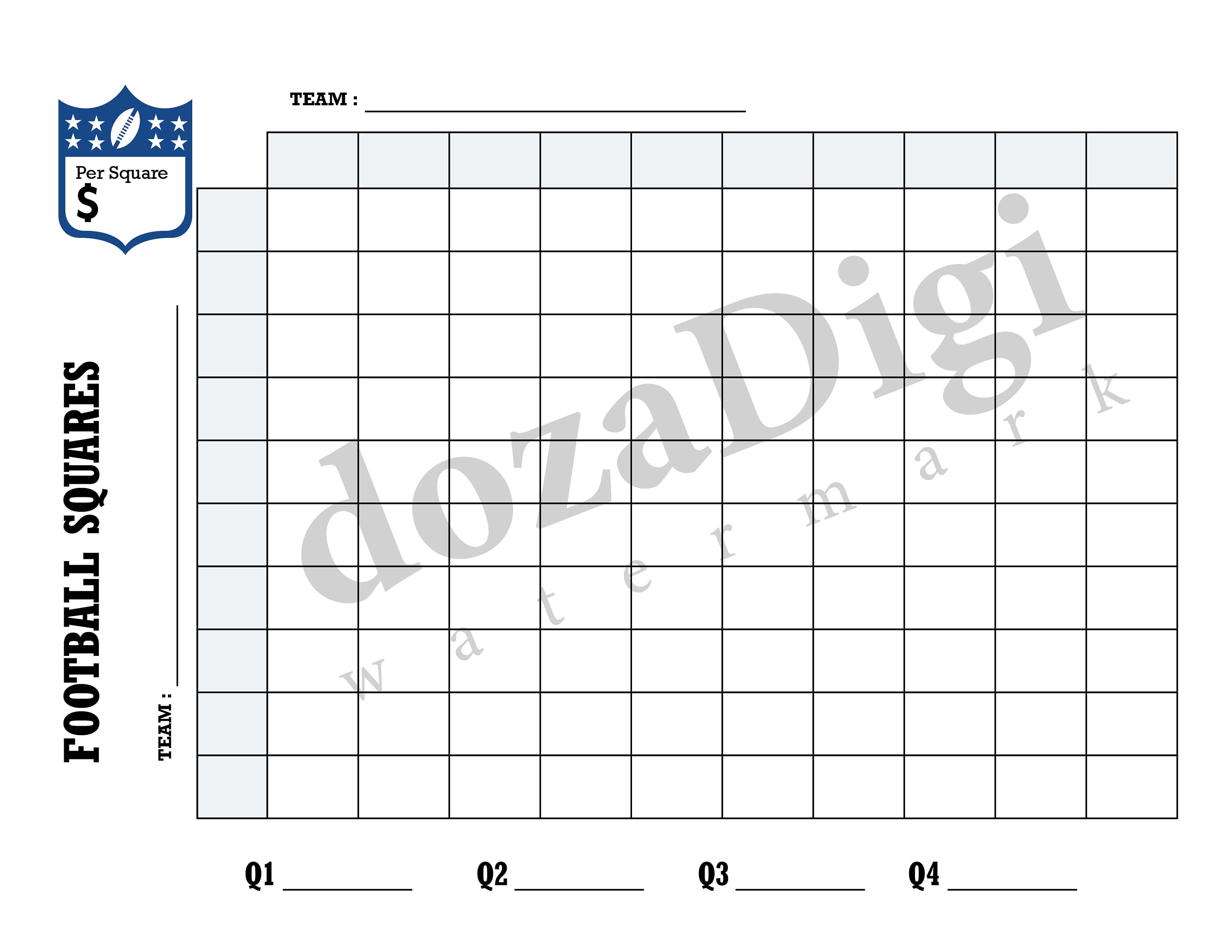 Downloadable Football Squares Template in 8 5 X 11 Etsy Downloadable Football Squares Template in 8 5 X 11 Etsy