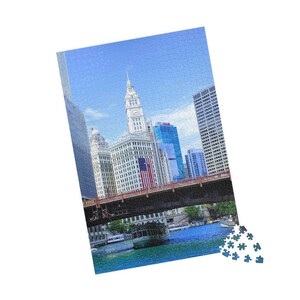 Chicago | Wrigley building | Adult Jigsaw Puzzle | Kids puzzle | 110 piece puzzle, 252 piece puzzle, 500 piece puzzle, 1000 piece puzzle