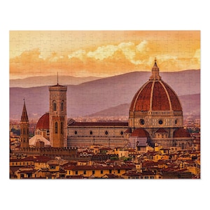 Jigsaw Puzzle, Florence Duomo Basilica Italy, Tin Box Included, Puzzling Fun, Travel Lover Gift, Mindful Activity, Home Decor, Souvenir