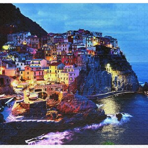 Cinque Terre Jigsaw Puzzle: Mediterranean Village Scene