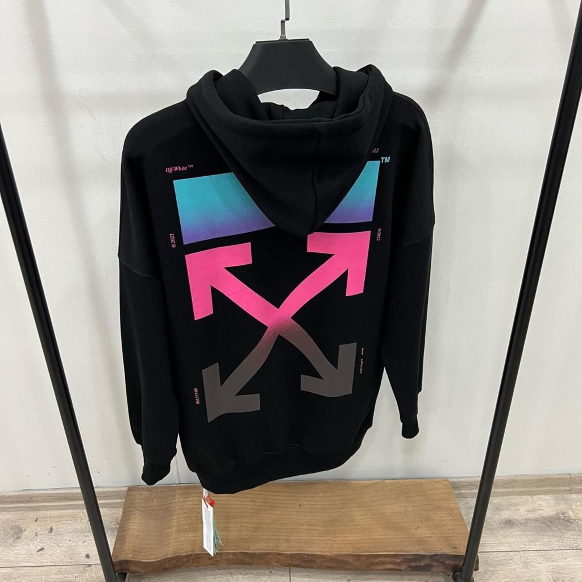off white big logo hoodie