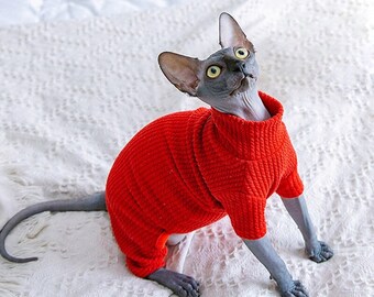 Combinaison Col Roulé Chat Sphynx - Vêtements Chat/Chien