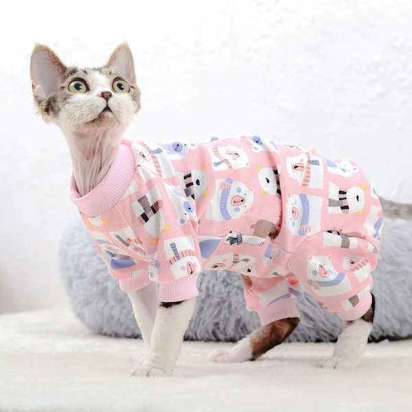 Combinaison/Pyjama Chat Sphynx - Vêtements Chat/Chien