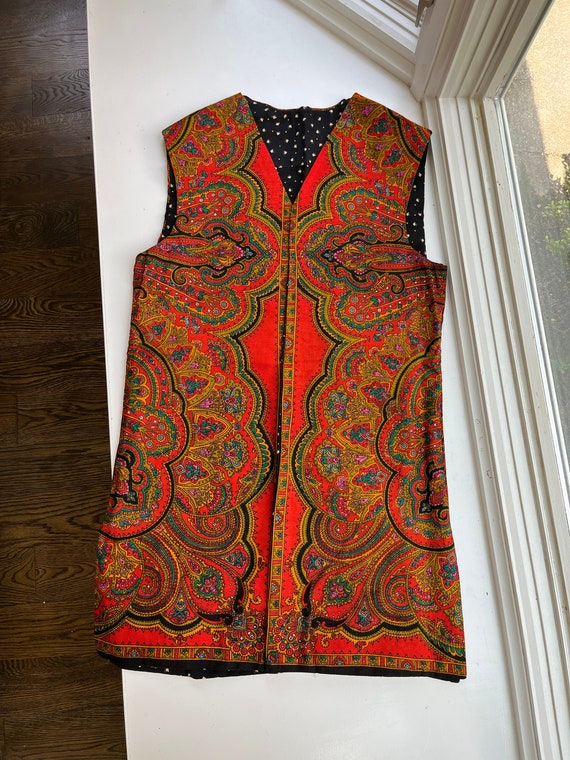 Very beautiful, unique hand made red paisley patte