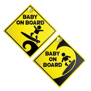 Letrero con ventosa para coche con texto en inglés "Surfista Baby on Board", regalo divertido para baby shower, bonito regalo de surf.