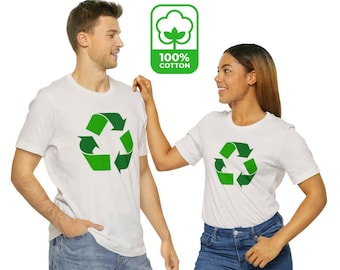 Recycle Logo T-Shirt: Unisex Eco-Friendly Cotton Tee