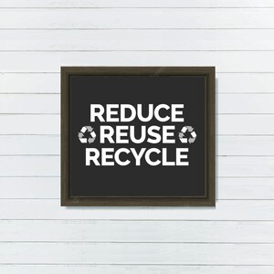 Reduce Reuse Recycle PNG SVG Printable Clipart, Sustainable Instant ...