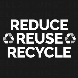 Reduce Reuse Recycle PNG SVG Printable Clipart, Sustainable Instant ...