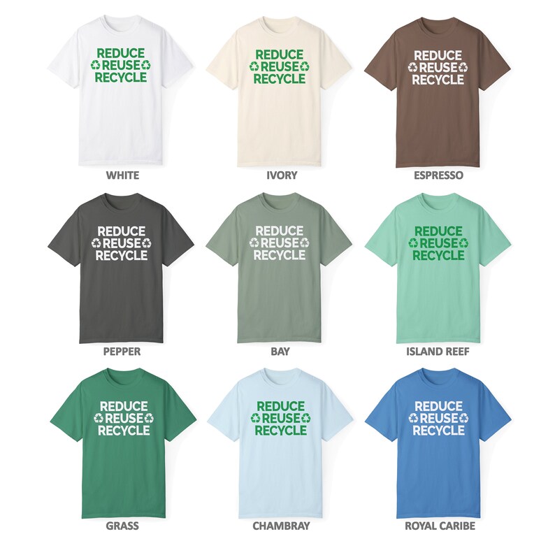 Reduce Reuse Recycle Shirt | Environmental Activist Tee ...