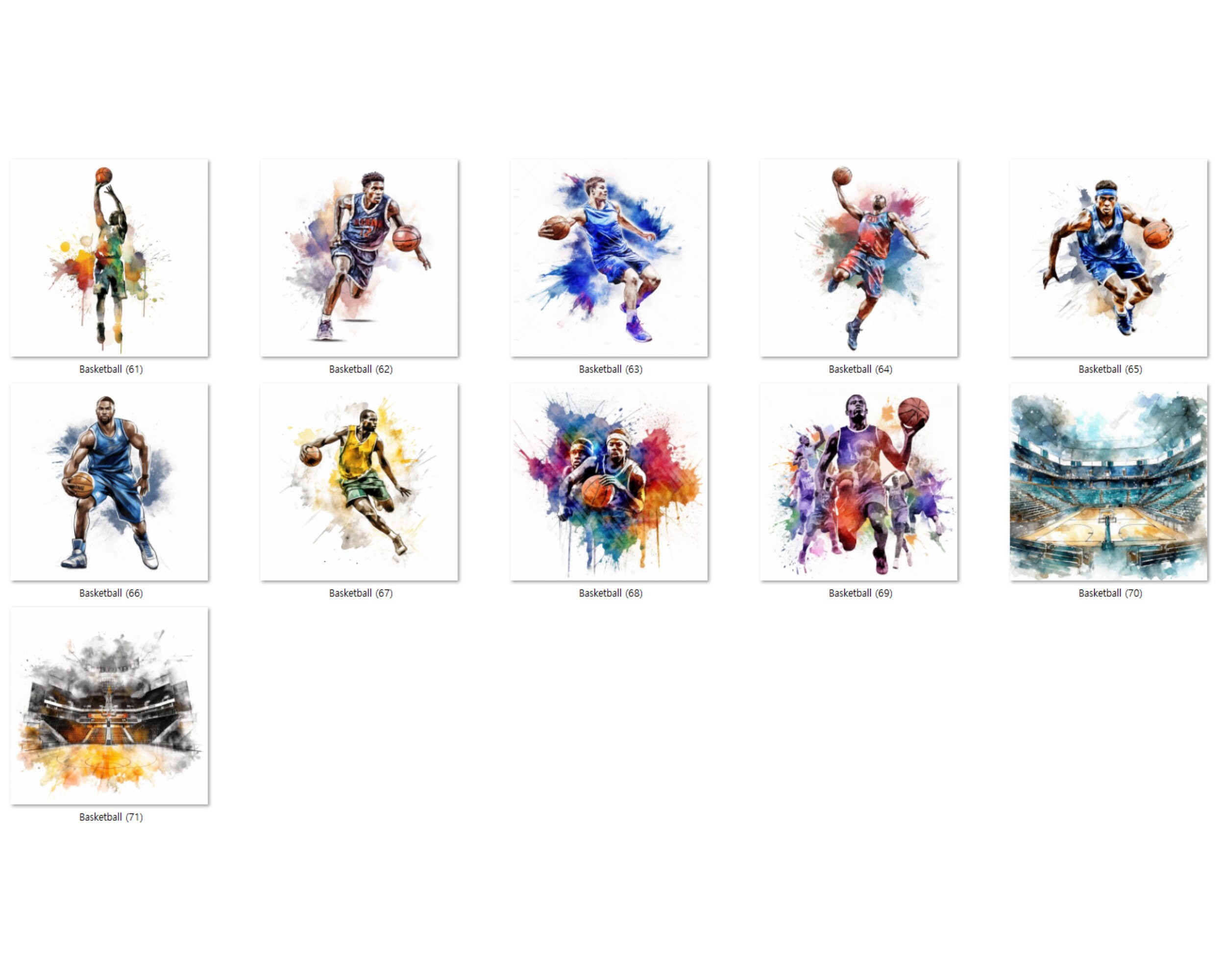 Watercolor Basketball Clipart Bundle, Sport PNG (digital Download) - Etsy