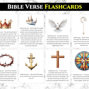 Christian Flashcards for Kid &amp; Adult Bible Verse Montessori Printable ...
