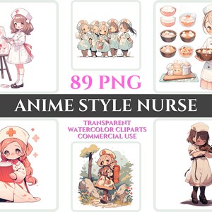 Cute Nurse Clipart Anime Style Clipart Character Clipart Character Wall Decor Nurse Craft Design Idea Nurse Character For Social Media SNS