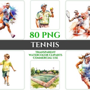 Aquarell Tennis Clipart Bundle Geschenk für Männer PNG Tennis Geschenk für Frauen Sport Clip Art Tennis Transparent Tennis Liebhaber Aquarell Clipart