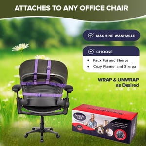 Weighted Office Chair Blanket: Sage Sherpa Fleece, Convenient Warmth image 6