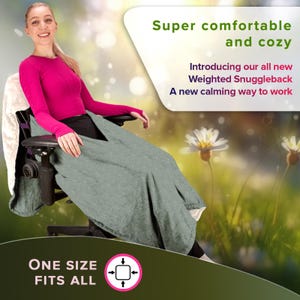 Weighted Office Chair Blanket: Sage Sherpa Fleece, Convenient Warmth image 4