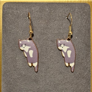 Cute Cat Pendant Drop Dangle Earrings