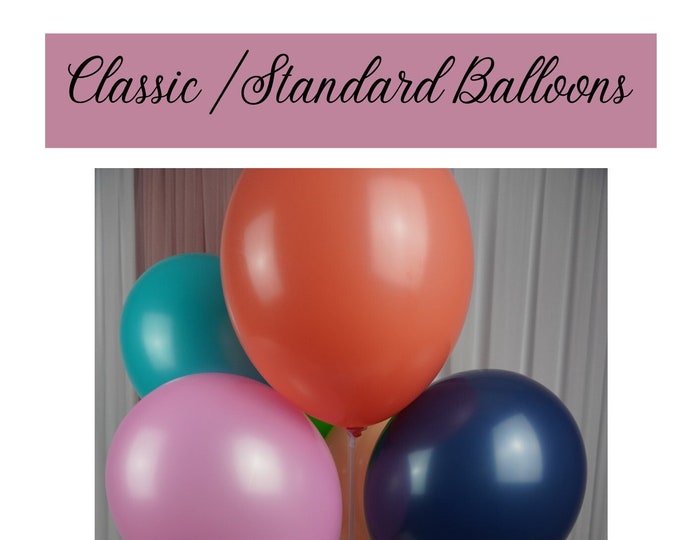 100 Standard Colored Balloons  | Event Decor | Party Balloons | Birthday Party | Weddings | Anniversary