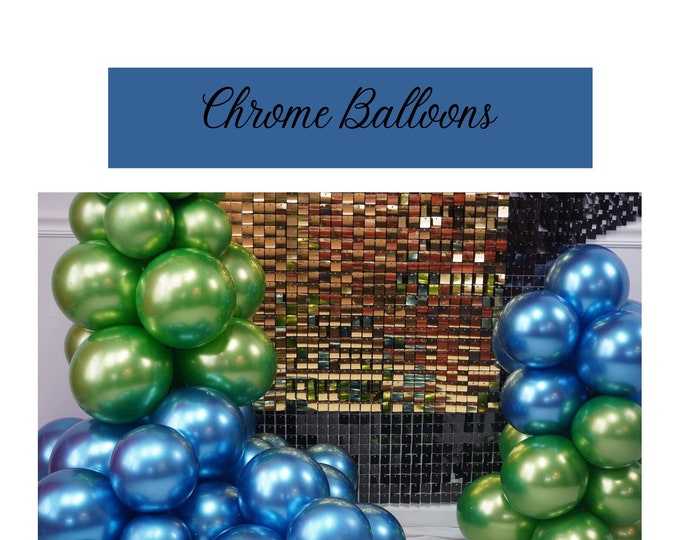 50 Pk Chrome Balloons  | Event Decor | Party Balloons | Birthday Party | Weddings | Anniversary