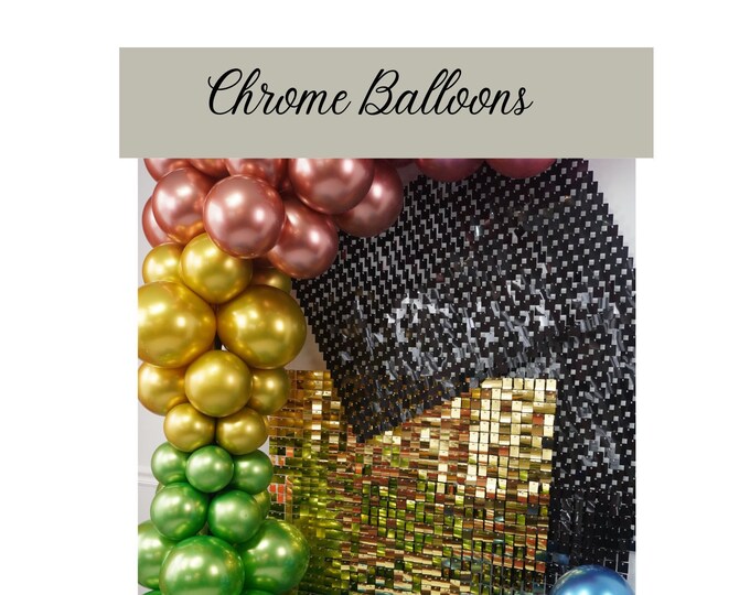 25 Pk Chrome Balloons  | Event Decor | Party Balloons | Birthday Party | Weddings | Anniversary