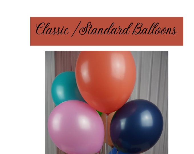 18inch | 25 Pack Classic  Standard Colored Balloons  | Event Decor | Party Balloons | Birthday Party | Weddings | Anniversary