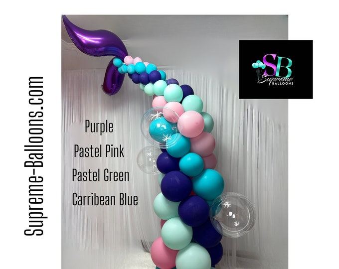 Mermaid Tail Balloon column Kit - Under the Seas Party