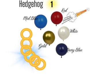 Blue Hedgehog 1 DIY Balloon Garland Kit