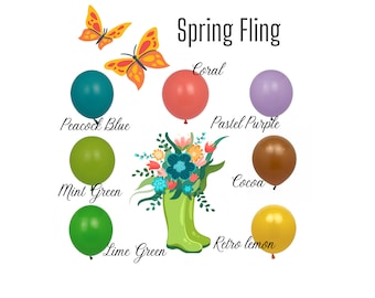 Spring Fling Garland Kit Custom | DIY | Event Decor | Party Balloons | Birthday Party | Weddings | Anniversary  | Spring | Summer