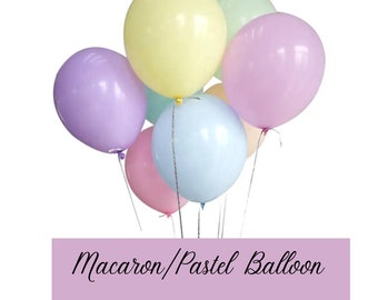 18 inch | 25Pack Macaron/Pastel Colored Balloons  | Event Decor | Party Balloons | Birthday Party | Weddings | Anniversary