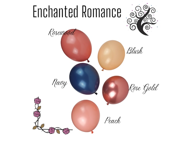 Enchanted Romance Color Palette | Garland | Arch | Columns | DYI  | Event Decor | Party Balloons | Birthday Party | Weddings | Anniversary