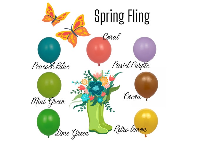 Spring Fling  Color Palette | Garland | Arch | Columns | DYI