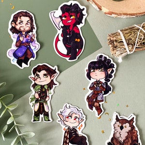 Stickers BG3 - Astarion - Karlach - Shadowheart - Coup de vent - Halsin - Owlbear