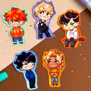 AFTG - All For The Game - chibi stickers - Neil - Andrew - Kevin - Jean - Jeremy