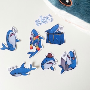 BLAHAJ STICKER SET - requin ikea - blahaj - lot d'autocollants