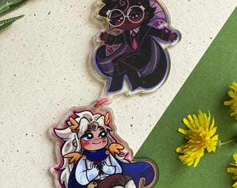 Llavero doble acrílico COOKIERUN Kingdom - Espresseleine - Galleta Espresso x Madeleine - Decoración para gamers - Charm