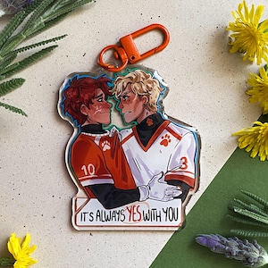 Porte-clés fait main All For The Game - Neil - Andrew - Andreil - Charm - Stickers - Palmetto Foxes